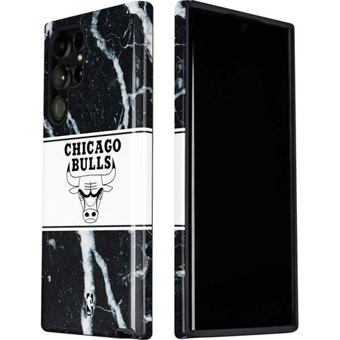 NBA Chicago Bulls Marble Galaxy S22 Ultra Pro Case