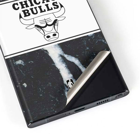 NBA Chicago Bulls Marble Galaxy S22 Ultra Skin