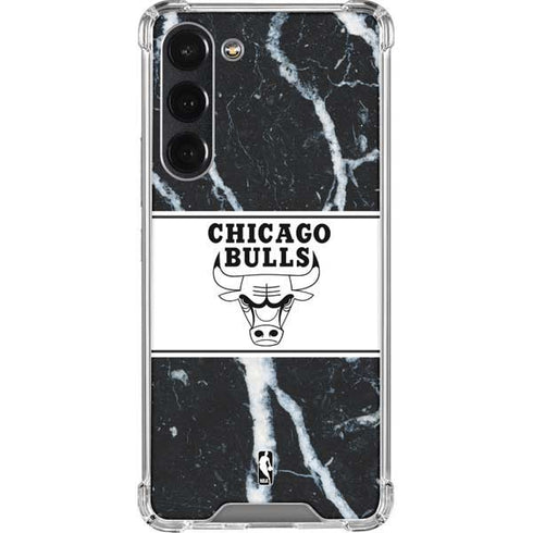 NBA Chicago Bulls Marble Galaxy S23 Plus Clear Case