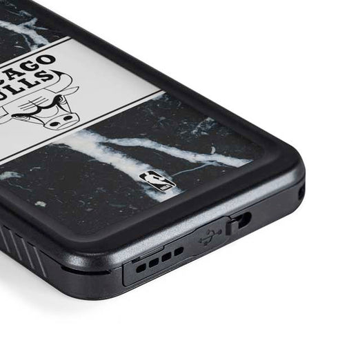 NBA Chicago Bulls Marble Galaxy S23 Waterproof Case