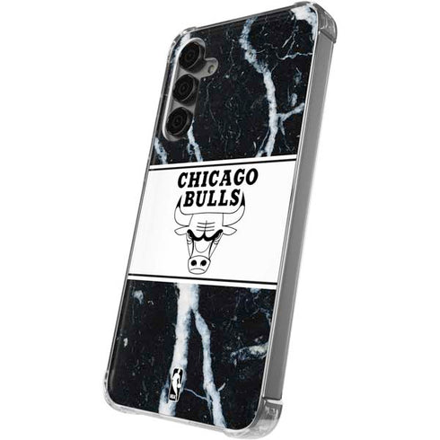 NBA Chicago Bulls Marble Galaxy S24 Plus Clear Case