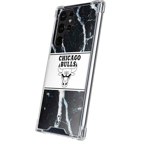 NBA Chicago Bulls Marble Galaxy S24 Ultra Clear Case