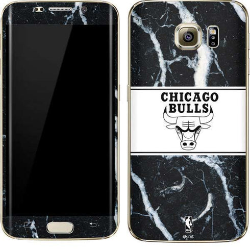 NBA Chicago Bulls Marble Galaxy S7 Edge Skin