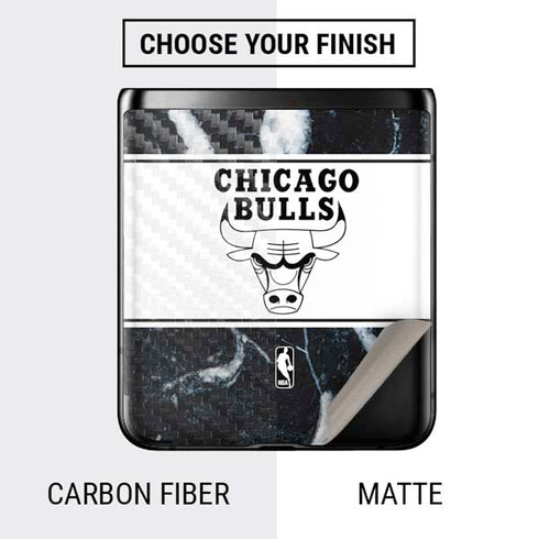 NBA Chicago Bulls Marble Galaxy Z Flip Skin