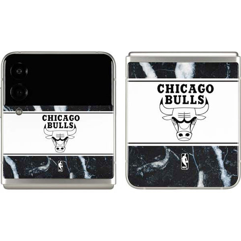 NBA Chicago Bulls Marble Galaxy Z Flip3 5G Skin