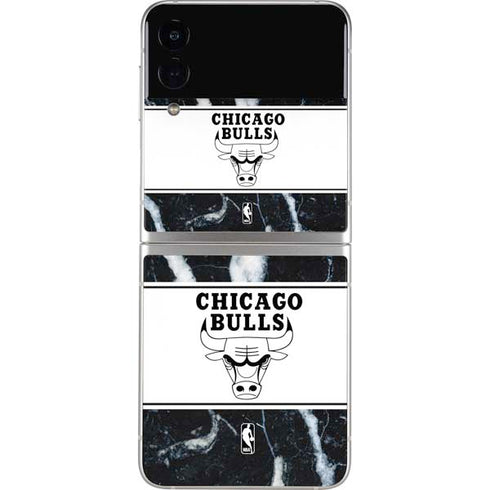 NBA Chicago Bulls Marble Galaxy Z Flip3 5G Skin