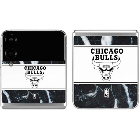 NBA Chicago Bulls Marble Galaxy Z Flip4 5G Skin