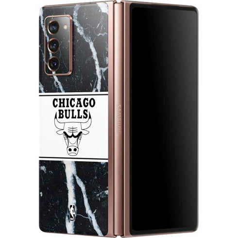 NBA Chicago Bulls Marble Galaxy Z Fold2 5G Skin