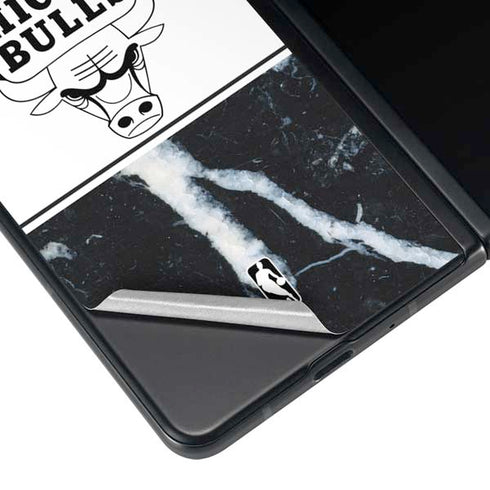 NBA Chicago Bulls Marble Galaxy Z Fold4 5G Skin