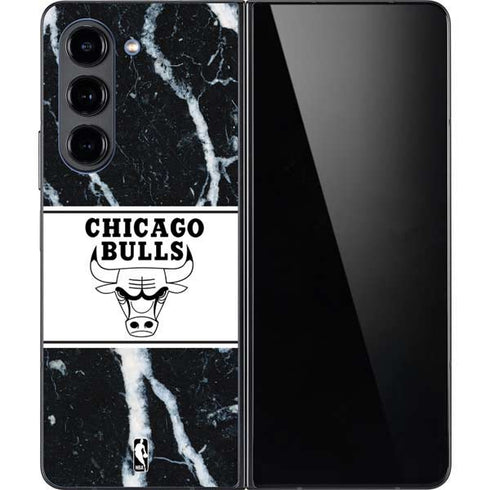 NBA Chicago Bulls Marble Galaxy Z Fold5 5G Skin