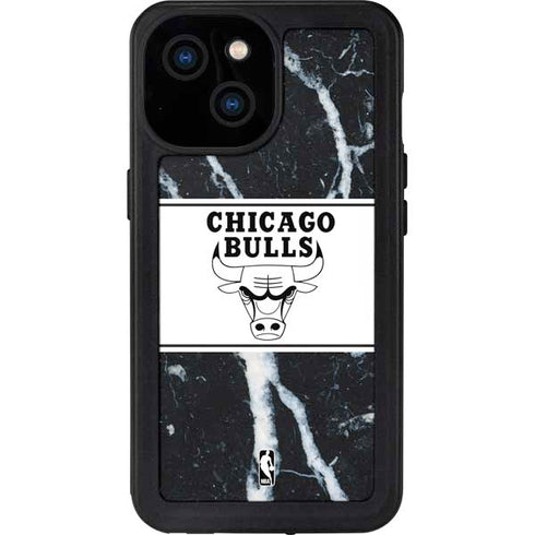 NBA Chicago Bulls Marble iPhone 13 Mini Waterproof Case