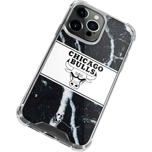 NBA Chicago Bulls Marble iPhone 13 Pro Max Clear Case