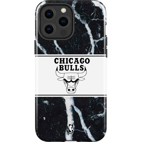 NBA Chicago Bulls Marble iPhone 13 Pro Max Impact Case
