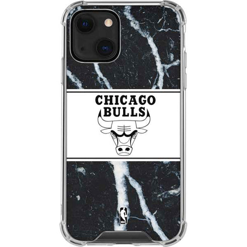 NBA Chicago Bulls Marble iPhone 14 Clear Case