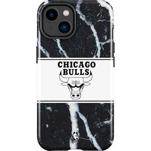 NBA Chicago Bulls Marble iPhone 14 Plus Impact Case