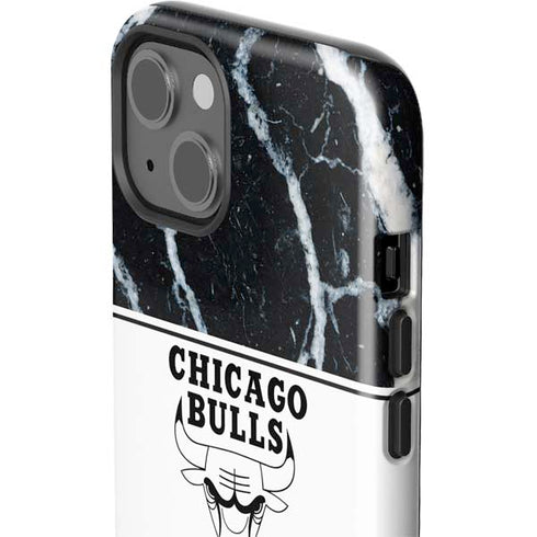 NBA Chicago Bulls Marble iPhone 14 Plus Impact Case