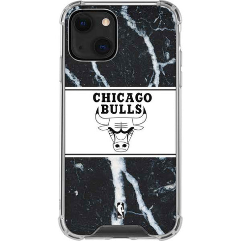 NBA Chicago Bulls Marble iPhone 14 Plus Clear Case