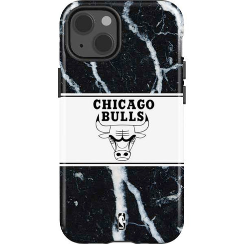 NBA Chicago Bulls Marble iPhone 15 Impact Case