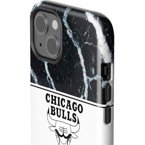NBA Chicago Bulls Marble iPhone 15 Impact Case
