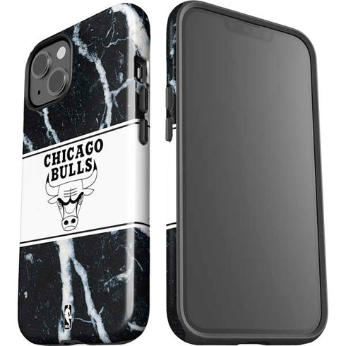 NBA Chicago Bulls Marble iPhone 15 Impact Case