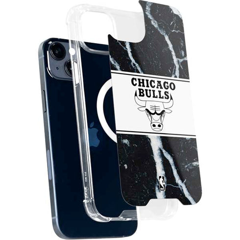 NBA Chicago Bulls Marble iPhone 15 Plus MagSafe Case