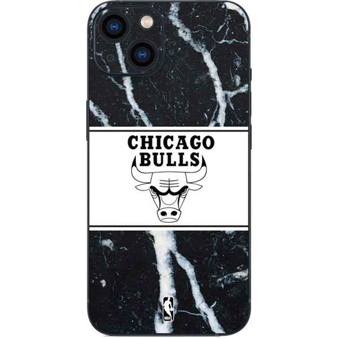 NBA Chicago Bulls Marble iPhone 15 Plus Skin
