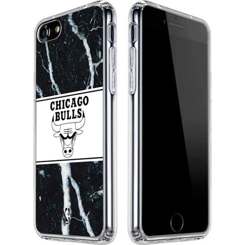 NBA Chicago Bulls Marble iPhone SE (2nd & 3rd Gen) Clear Case