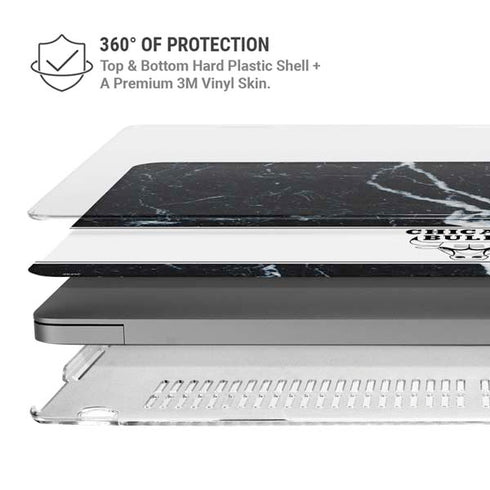 NBA Chicago Bulls Marble MacBook Pro 16in (2021-25) Case plus Skin
