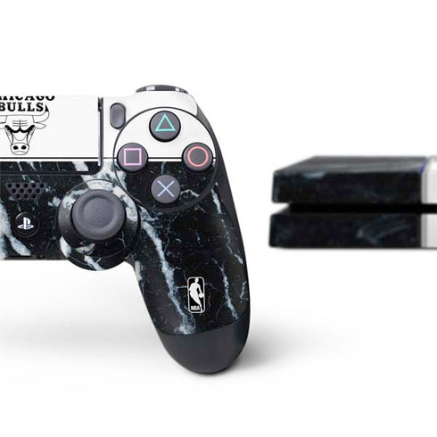NBA Chicago Bulls Marble PS4 Console and Controller Bundle Skin