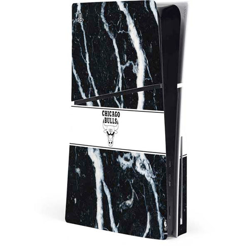 NBA Chicago Bulls Marble PS5 Slim Disk Console Skin