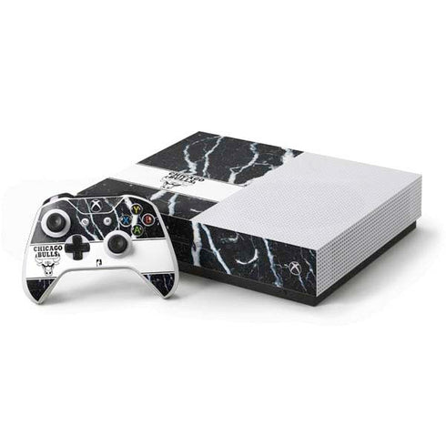 NBA Chicago Bulls Marble Xbox One S Console and Controller Bundle Skin