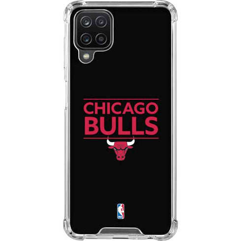 NBA Chicago Bulls Standard - Black Galaxy A12 Clear Case