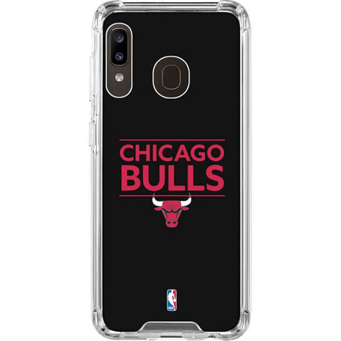NBA Chicago Bulls Standard - Black Galaxy A30 Clear Case