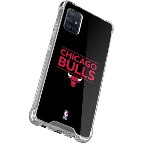 NBA Chicago Bulls Standard - Black Galaxy A71 5G Clear Case