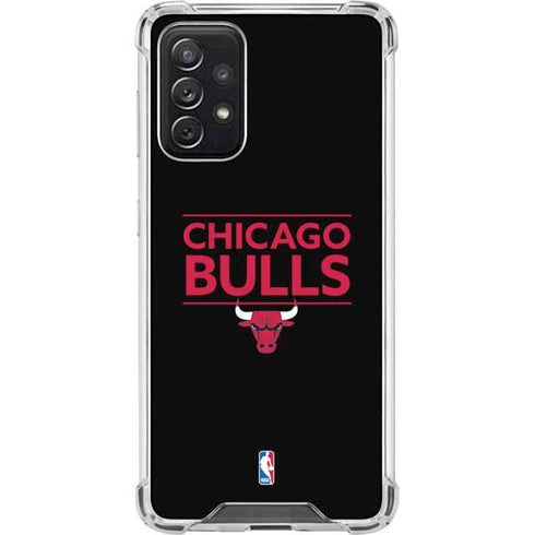 NBA Chicago Bulls Standard - Black Galaxy A72 5G Clear Case