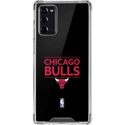 NBA Chicago Bulls Standard - Black Galaxy Note20 5G Clear Case