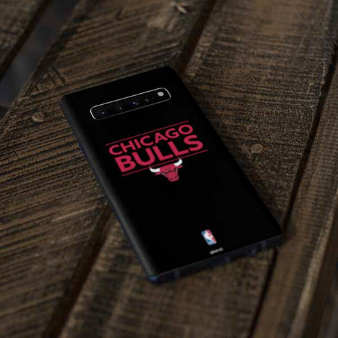 NBA Chicago Bulls Standard - Black Galaxy S10 Plus Skin