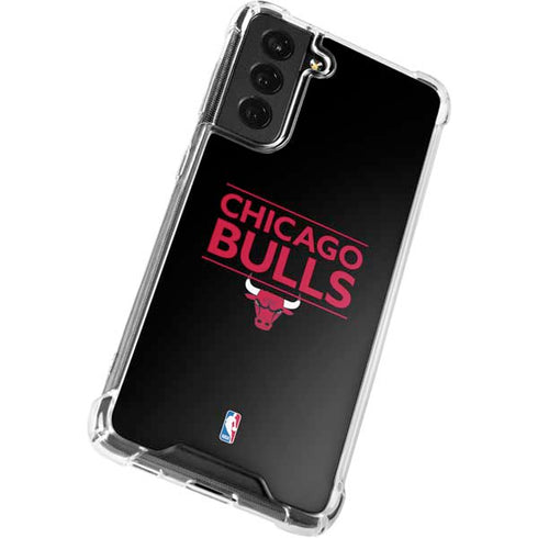 NBA Chicago Bulls Standard - Black Galaxy S21 FE Clear Case