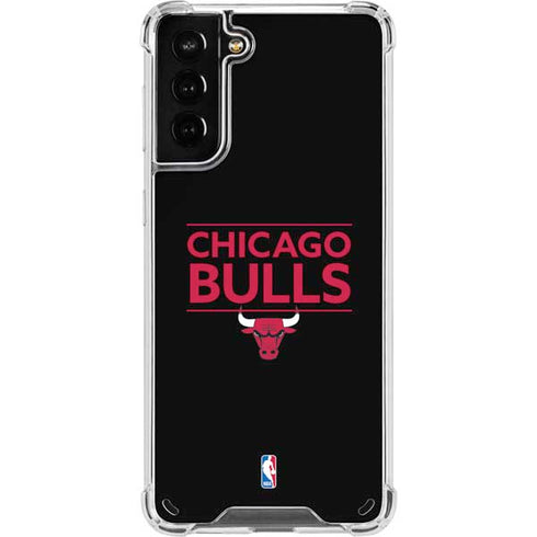 NBA Chicago Bulls Standard - Black Galaxy S21 Plus 5G Clear Case