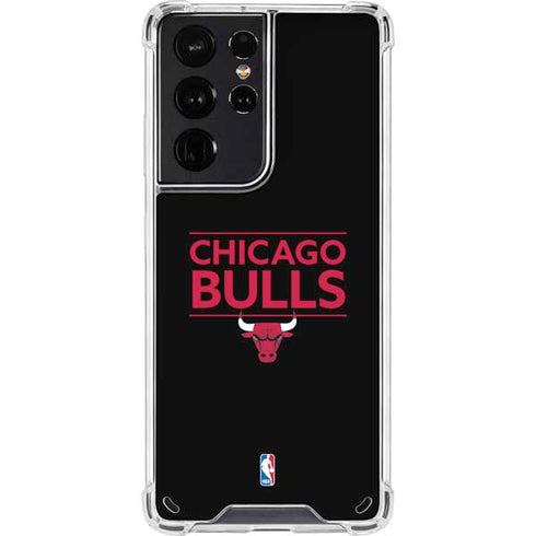 NBA Chicago Bulls Standard - Black Galaxy S21 Ultra 5G Clear Case