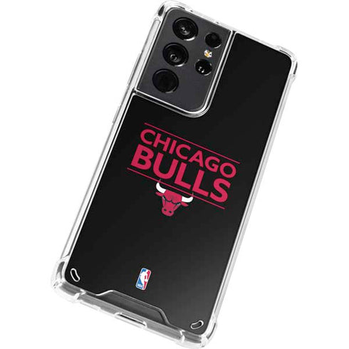 NBA Chicago Bulls Standard - Black Galaxy S21 Ultra 5G Clear Case