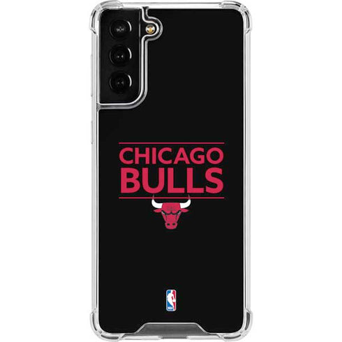 NBA Chicago Bulls Standard - Black Galaxy S22 Plus Clear Case