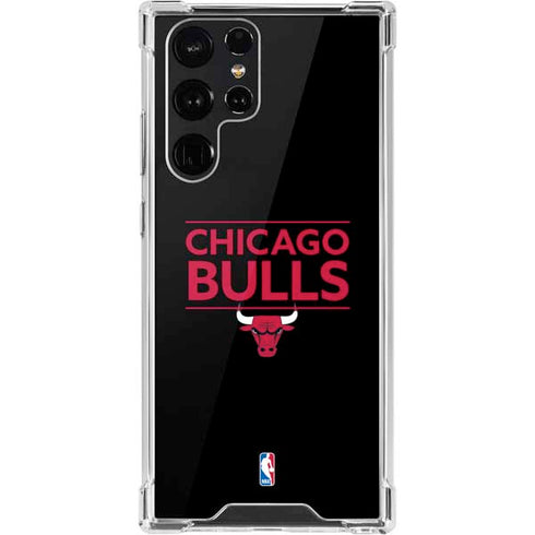 NBA Chicago Bulls Standard - Black Galaxy S22 Ultra Clear Case