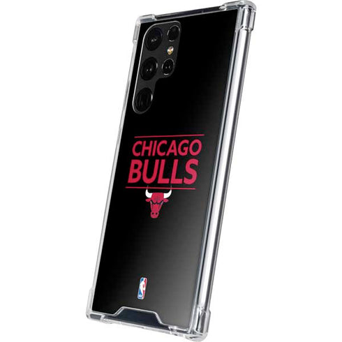 NBA Chicago Bulls Standard - Black Galaxy S22 Ultra Clear Case