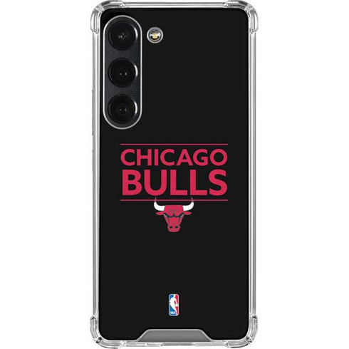 NBA Chicago Bulls Standard - Black Galaxy S23 Clear Case