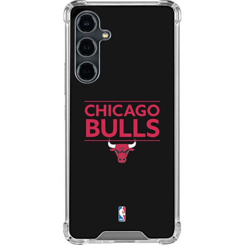 NBA Chicago Bulls Standard - Black Galaxy S23 FE Clear Case
