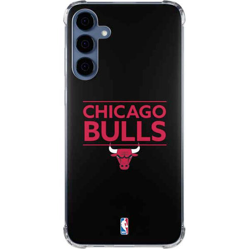 NBA Chicago Bulls Standard - Black Galaxy S24 Clear Case