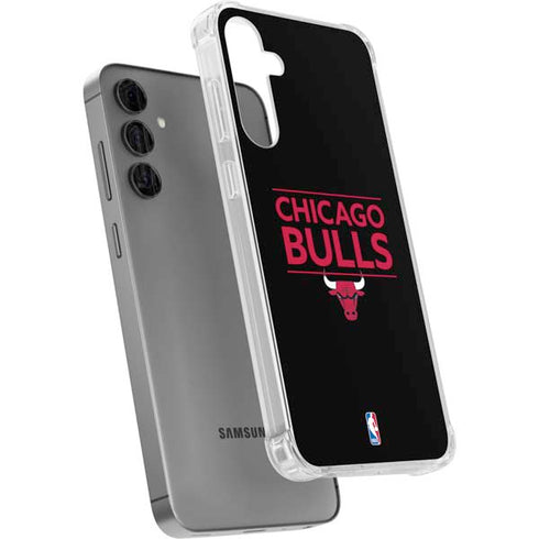 NBA Chicago Bulls Standard - Black Galaxy S24 Plus Clear Case