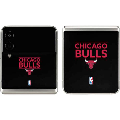 NBA Chicago Bulls Standard - Black Galaxy Z Flip3 5G Skin
