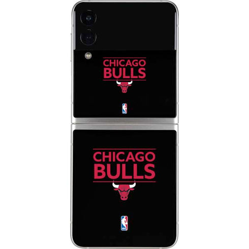 NBA Chicago Bulls Standard - Black Galaxy Z Flip3 5G Skin